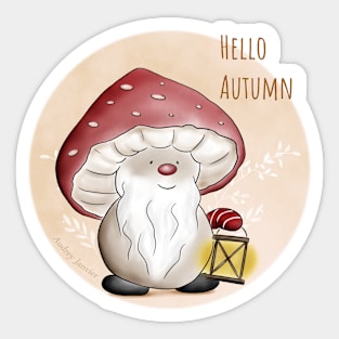 Mushroom Collection, a cute autumn mushroom Sticker